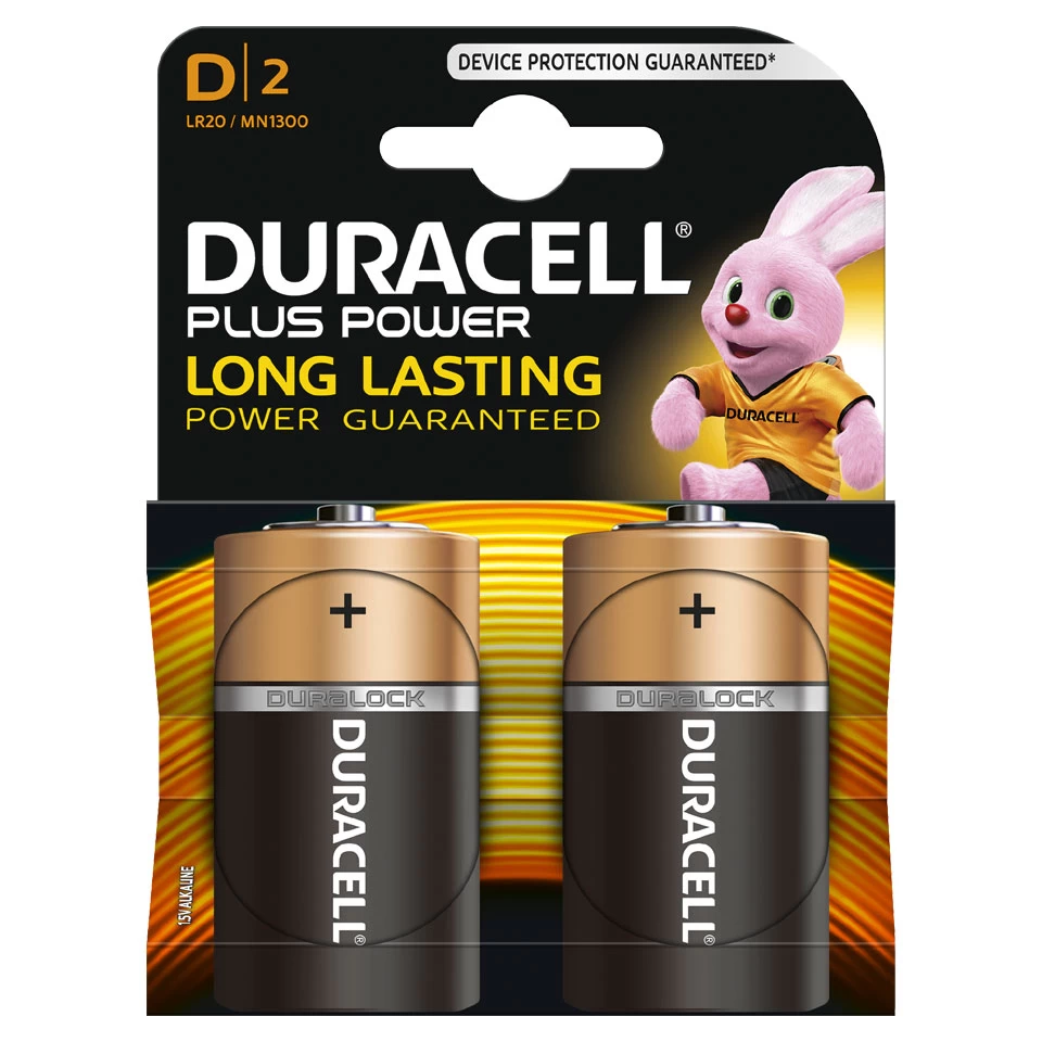 Duracell Plus Power D Alkaline Batterijen - 2 Stuks 3 Duracell Plus Power D Alkaline Batterijen - 2 Stuks