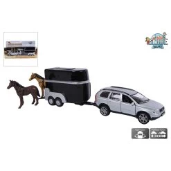 Kids Globe Traffic Volvo XC90 Auto Met Paardentrailer -Speelgoed 1111638