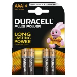 Duracell Plus Power AAA Alkaline Batterijen - 4 Stuks