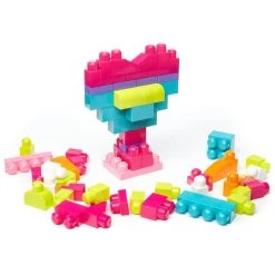 Mega Bloks First Builders Blokkenzak - 60 Stuks - Roze -Speelgoed 1204941 e13dab43