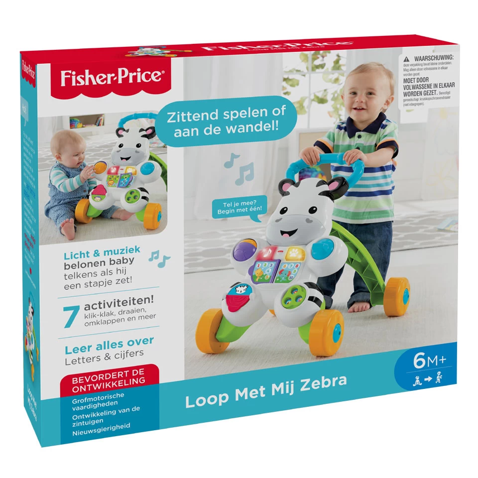 Fisher Price Fisher-Price Loop Met Mij Looptrainer - Zebra 5 Fisher Price Fisher-Price Loop Met Mij Looptrainer - Zebra - Afbeelding 3