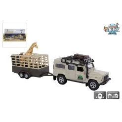 Kids Globe Traffic Land Rover Defender Met Giraftrailer