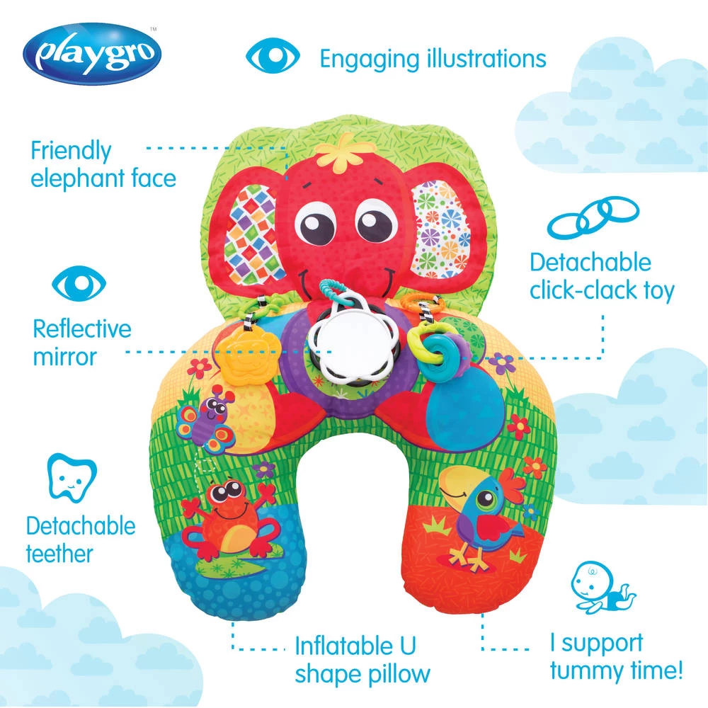 Playgro Buikligtrainer Olifant 5 Playgro Buikligtrainer Olifant - Afbeelding 3