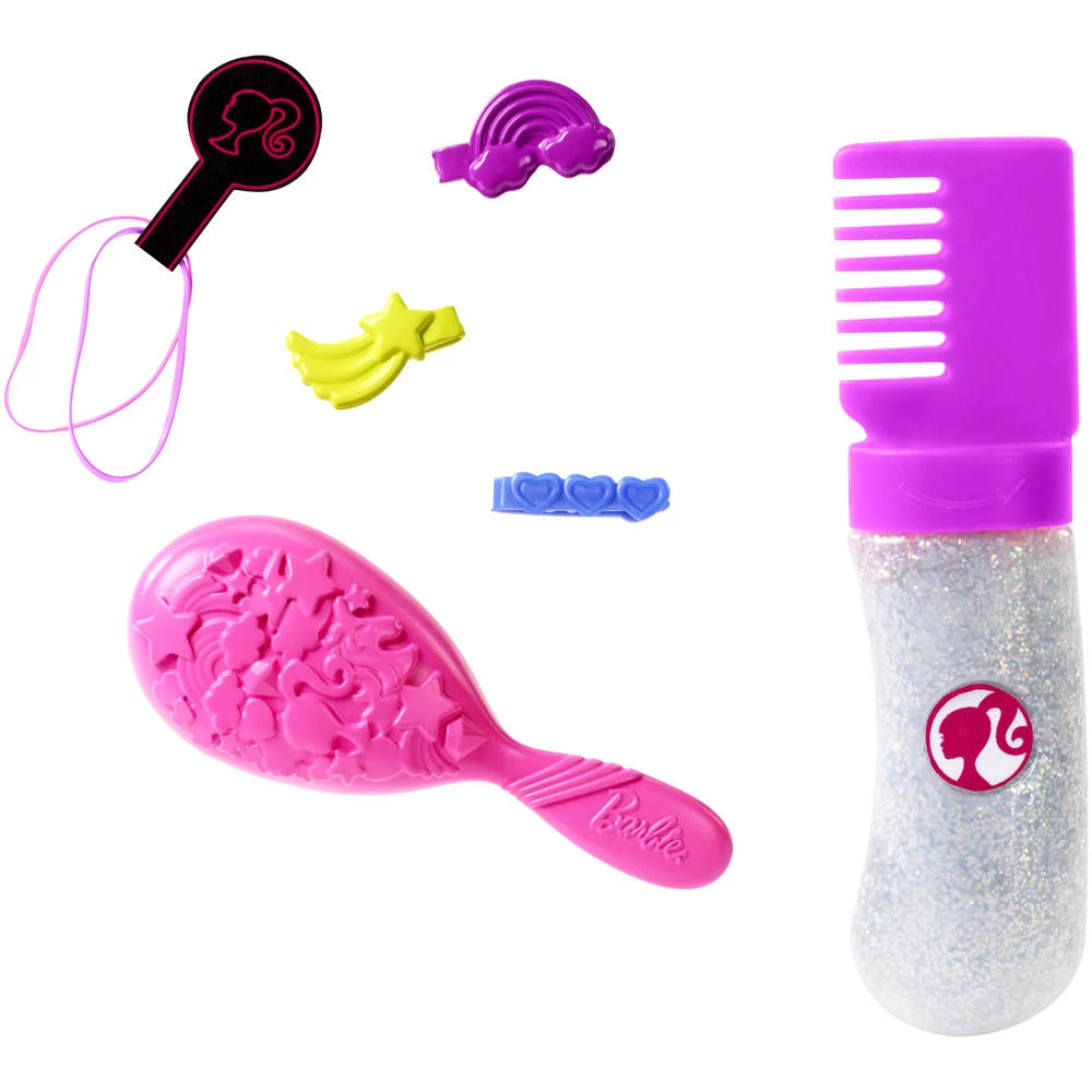 Barbie Mannequinpop Regenboog Glitterhaar 5 Barbie Mannequinpop Regenboog Glitterhaar - Afbeelding 3