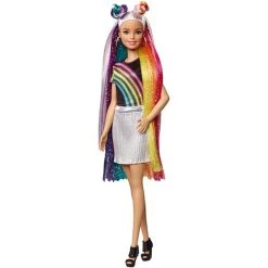 Barbie Mannequinpop Regenboog Glitterhaar