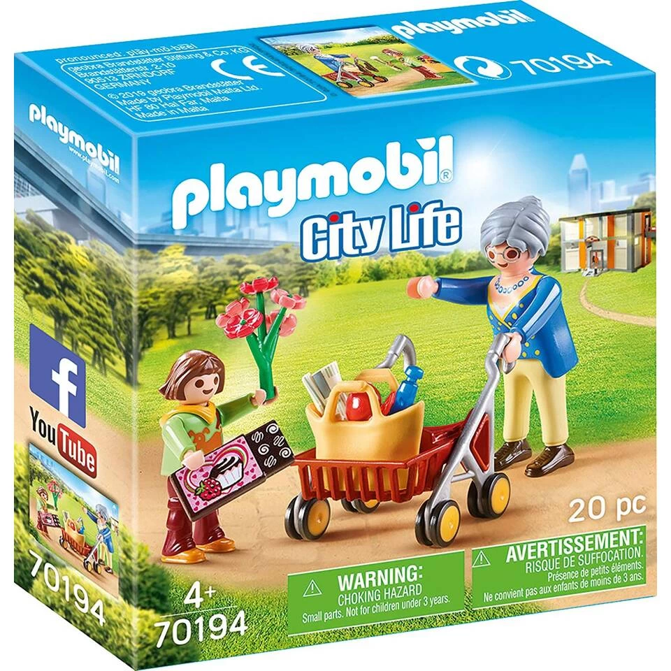 PLAYMOBIL City Life Oma Met Rollator 70194 3 PLAYMOBIL City Life Oma Met Rollator 70194