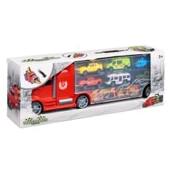 No Brand Vrachtwagen Met 5 Auto's + 1 Helikopter -Speelgoed 1982609 ffdc0f44