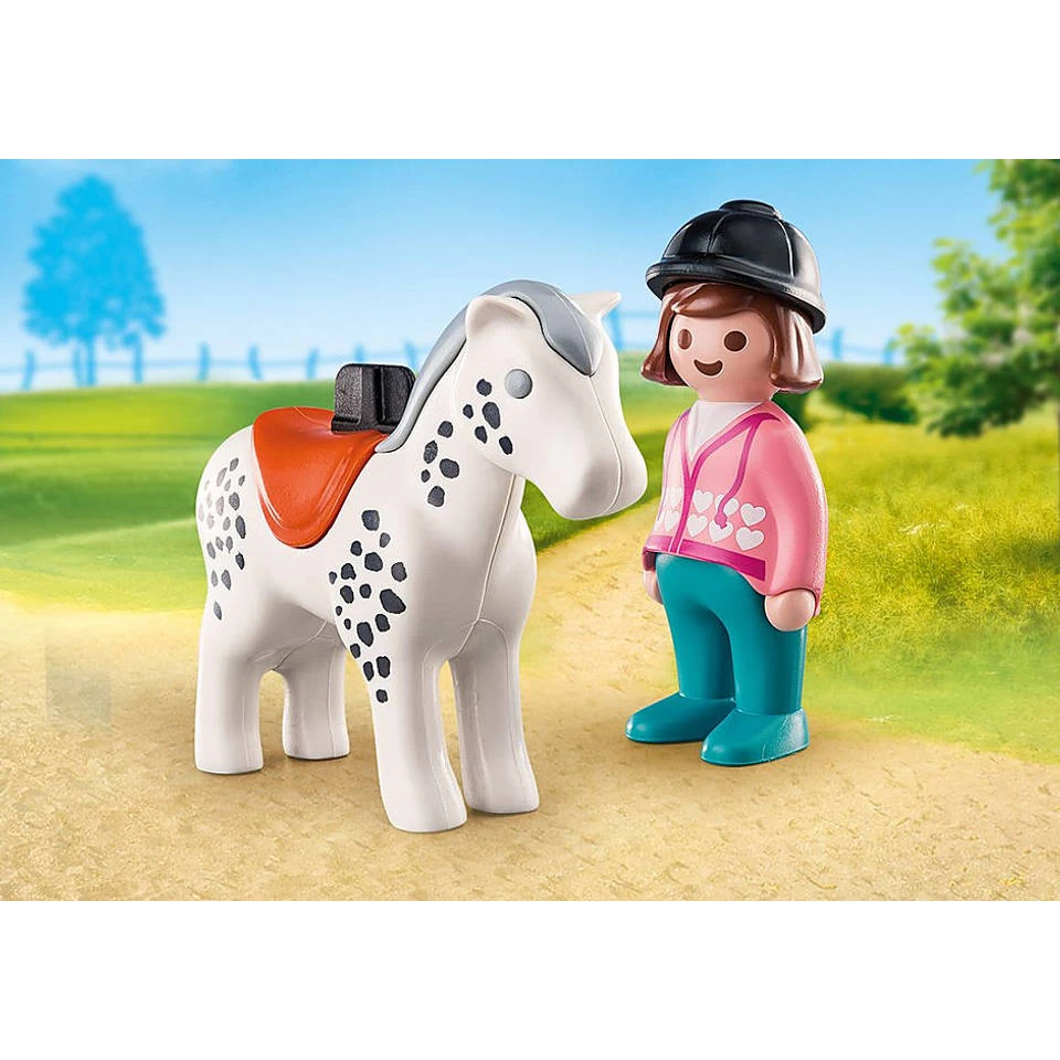 PLAYMOBIL 1.2.3 Ruiter Met Paard 70404 4 PLAYMOBIL 1.2.3 Ruiter Met Paard 70404 - Afbeelding 2