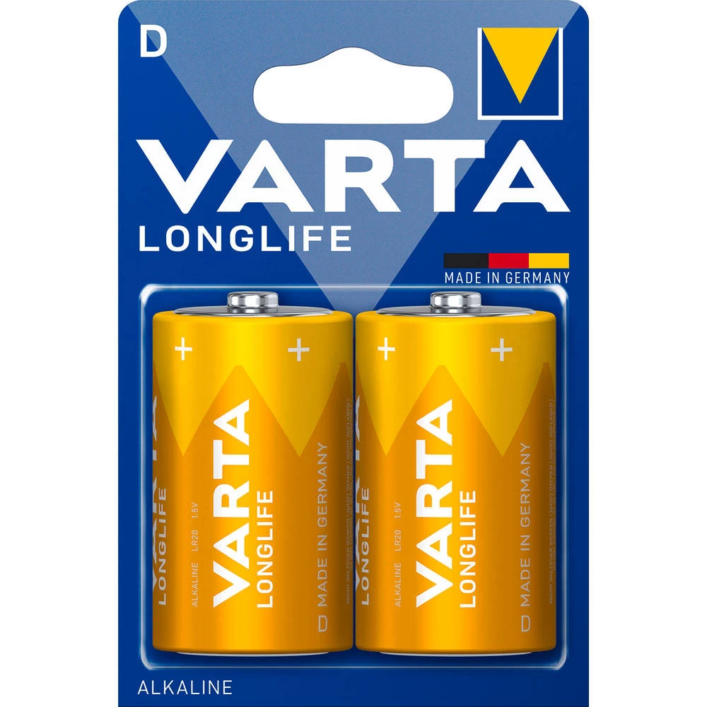 No Brand Varta Longlife Alkaline D-batterijen 2-delig 2 No Brand Varta Longlife Alkaline D-batterijen 2-delig