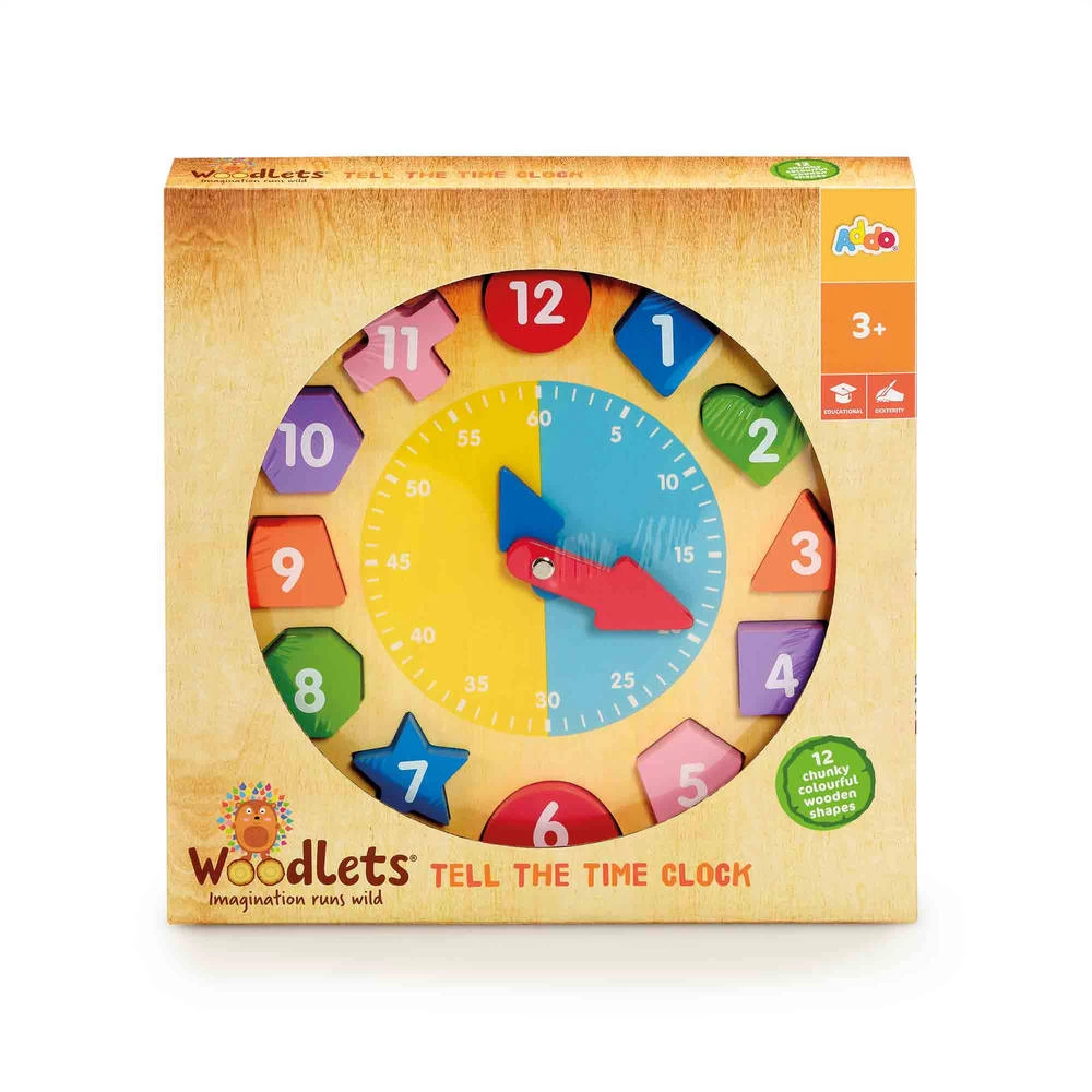 Woodlets Houten Vertel De Tijd Klok 4 Woodlets Houten Vertel De Tijd Klok - Afbeelding 2