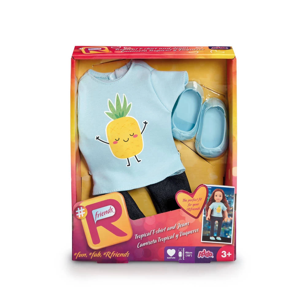 Poppenkleding Ananas T-shirt En Jeans 5 Poppenkleding Ananas T-shirt En Jeans - Afbeelding 3