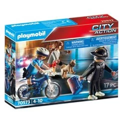 PLAYMOBIL City Action Politiefiets Achtervolging Van De Zakkenroller 70573
