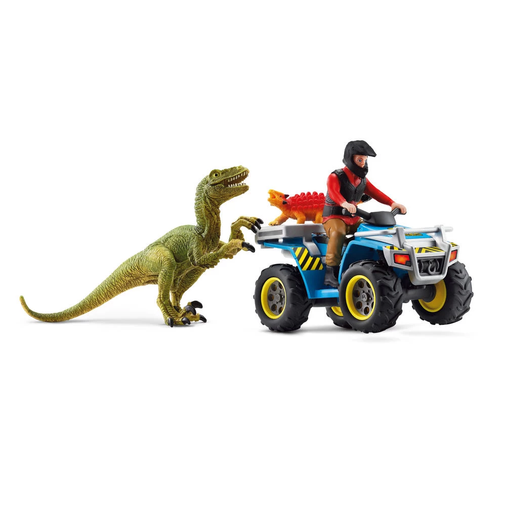 Schleich DINOSAURS Vlucht Van Velociraptor Op Quad 41466 4 Schleich DINOSAURS Vlucht Van Velociraptor Op Quad 41466 - Afbeelding 2