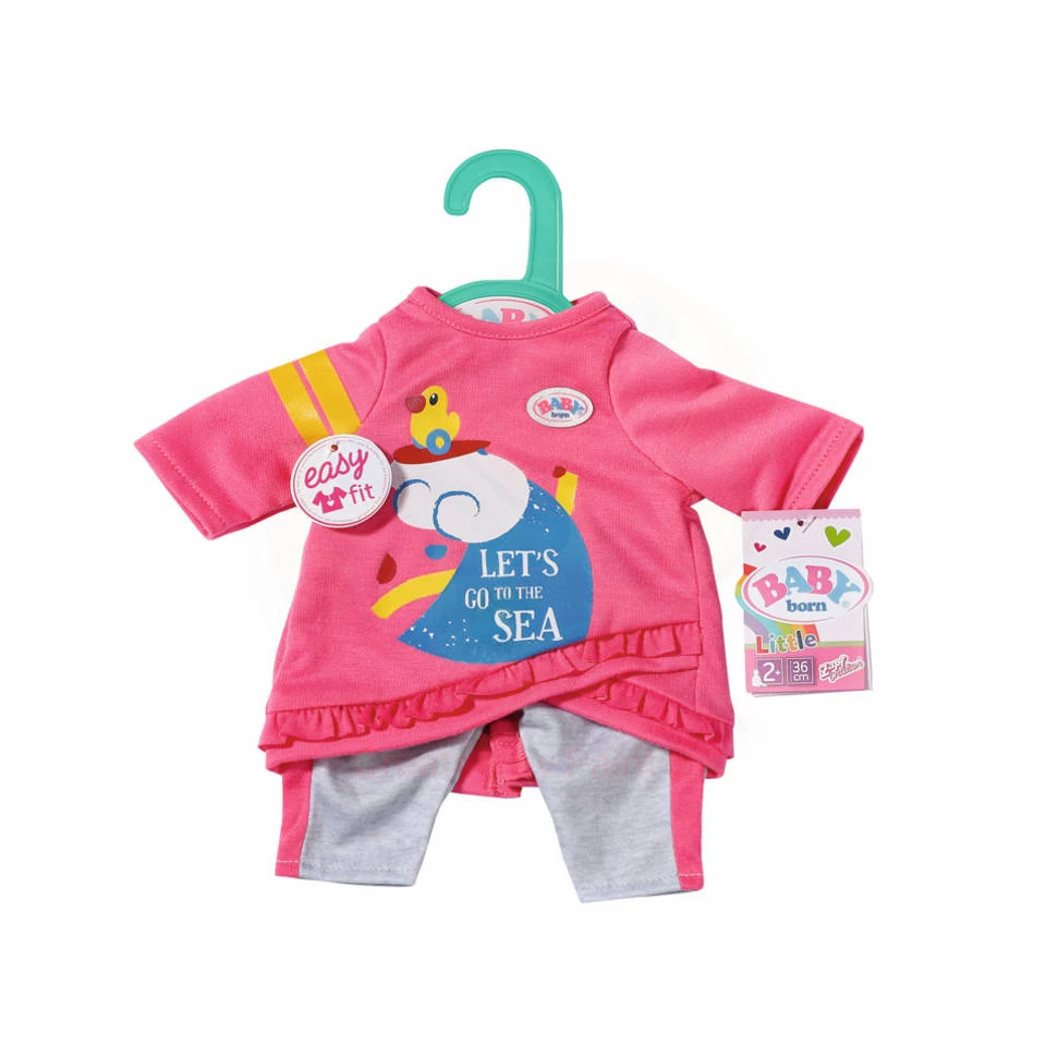 BABY Born Little Casual Outfit Poppen Kledingset - 36 Cm - Roze 5 BABY Born Little Casual Outfit Poppen Kledingset - 36 Cm - Roze - Afbeelding 3