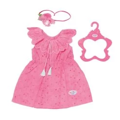 BABY Born Trendy Bloemenjurk - 43 Cm - Roze