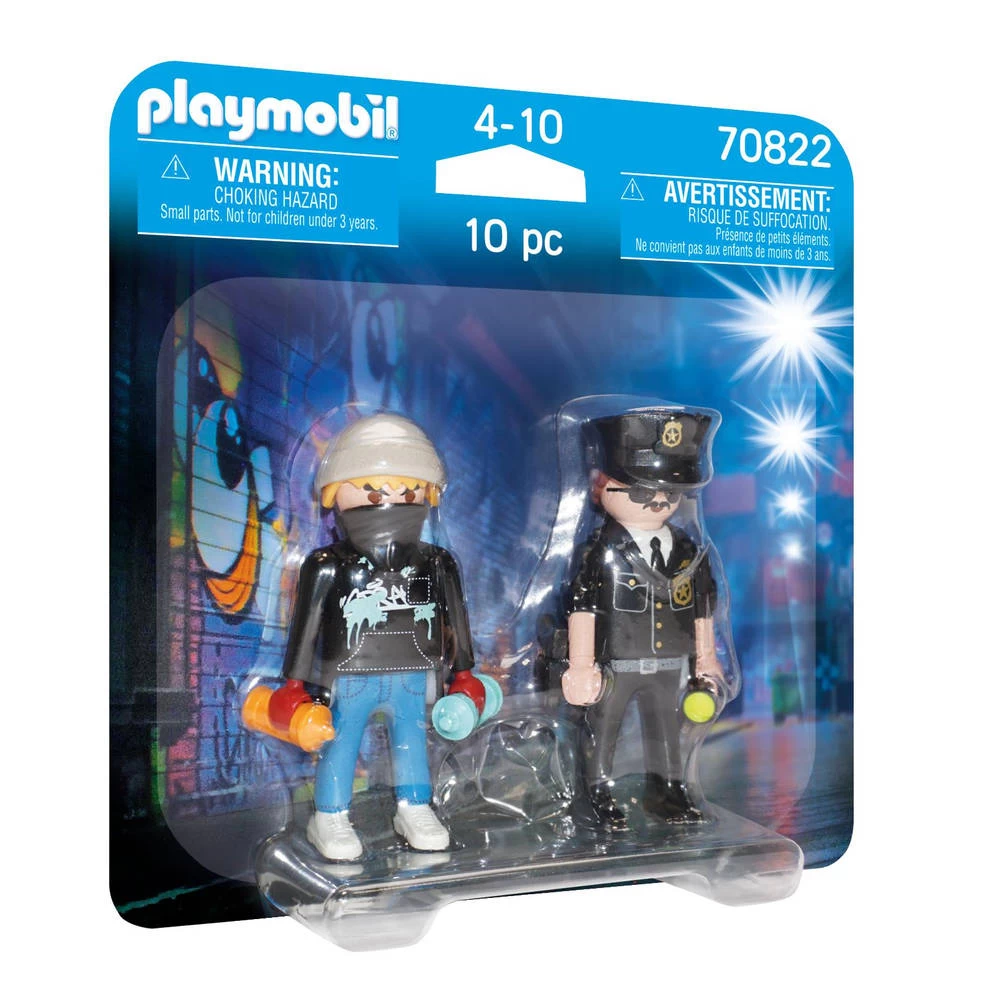 PLAYMOBIL DuoPack Politieagent En Graffiti Spuiter 70822 3 PLAYMOBIL DuoPack Politieagent En Graffiti Spuiter 70822