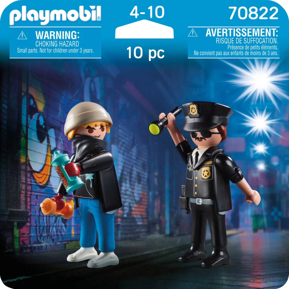 PLAYMOBIL DuoPack Politieagent En Graffiti Spuiter 70822 6 PLAYMOBIL DuoPack Politieagent En Graffiti Spuiter 70822 - Afbeelding 4