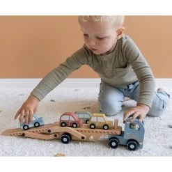 Little Dutch Houten Truck Met Oplegger + 4 Auto's -Speelgoed 1992897 1ac6218d