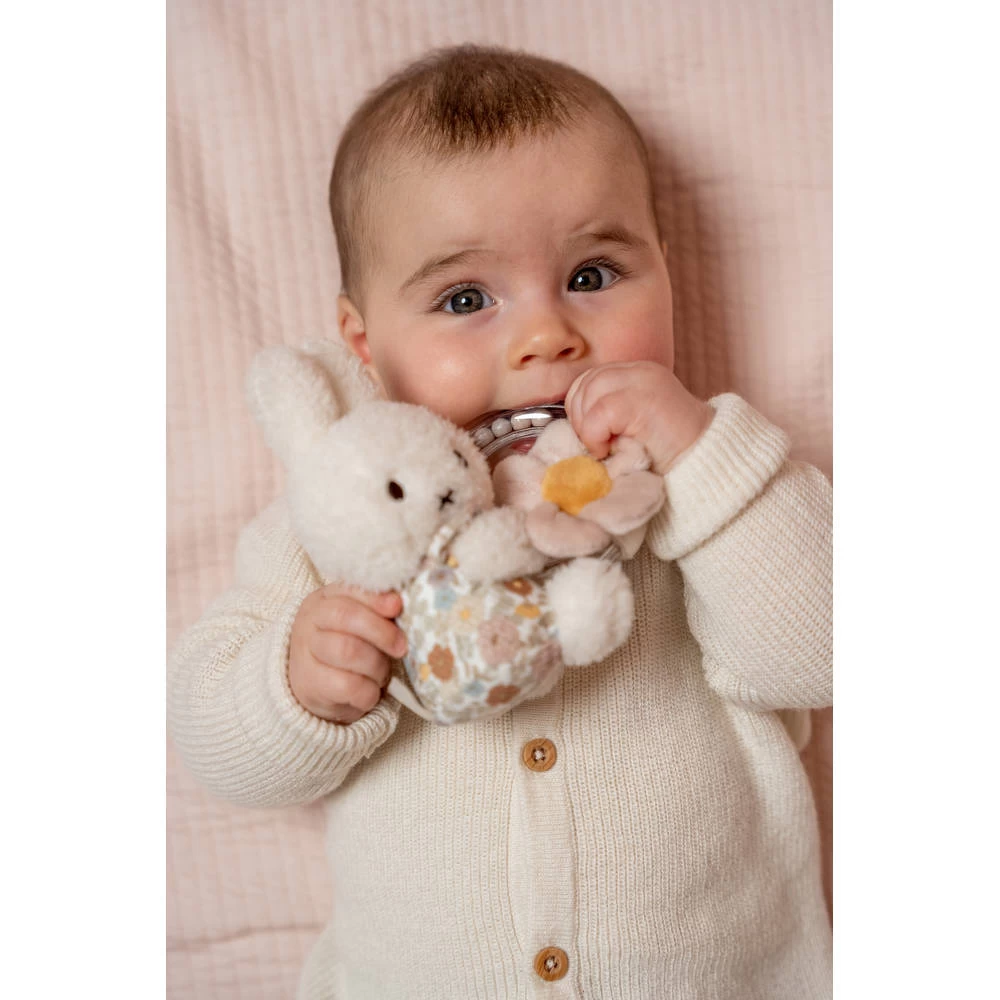 Nijntje X Little Dutch Vintage Little Flowers Ringrammelaar 4 Nijntje X Little Dutch Vintage Little Flowers Ringrammelaar - Afbeelding 2