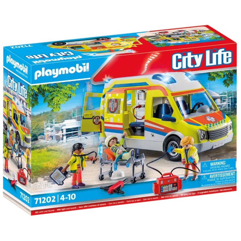 PLAYMOBIL City Life Ambulance Met Licht En Geluid 71202 5 PLAYMOBIL City Life Ambulance Met Licht En Geluid 71202 - Afbeelding 3