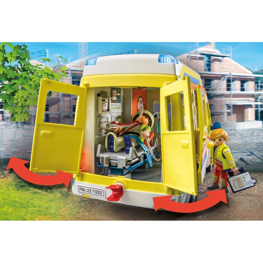 PLAYMOBIL City Life Ambulance Met Licht En Geluid 71202 7 PLAYMOBIL City Life Ambulance Met Licht En Geluid 71202 - Afbeelding 5