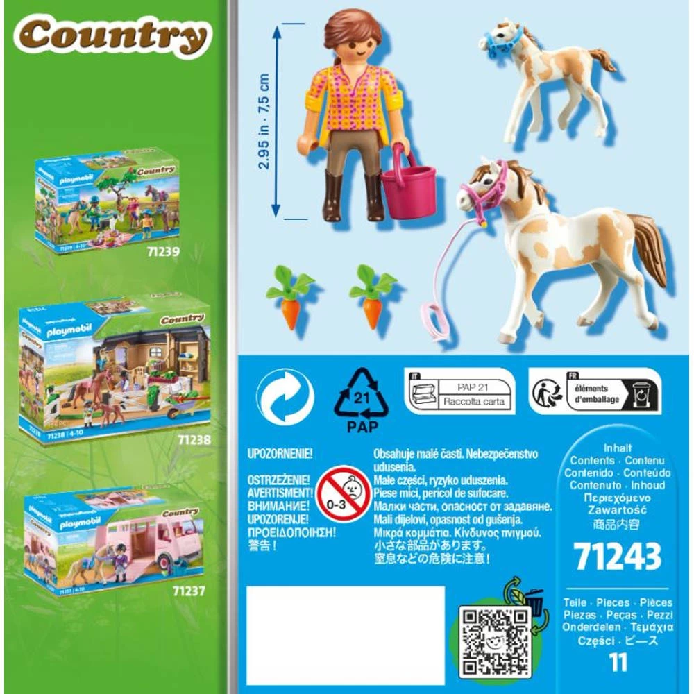 PLAYMOBIL Country Paard Met Veulen 71243 8 PLAYMOBIL Country Paard Met Veulen 71243 - Afbeelding 6