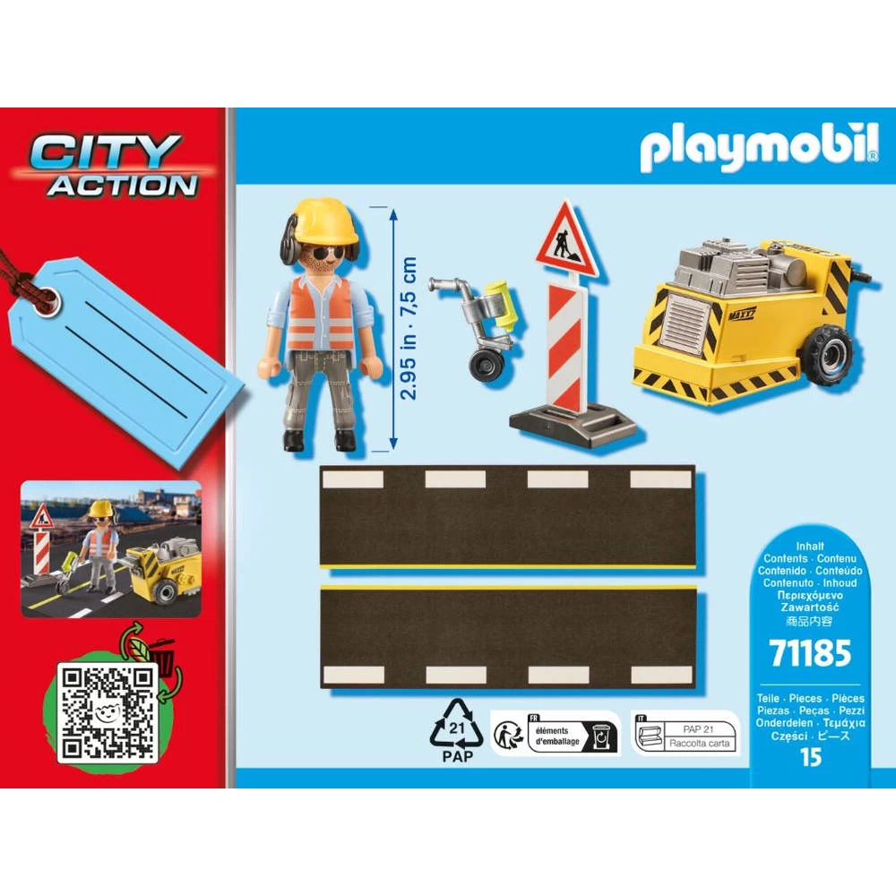 PLAYMOBIL Bouwvakker Met Randensnijder Cadeauset 71185 6 PLAYMOBIL Bouwvakker Met Randensnijder Cadeauset 71185 - Afbeelding 4