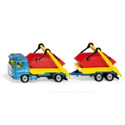 Siku Vrachtwagen Met Afvalcontainer En Aanhanger 1695