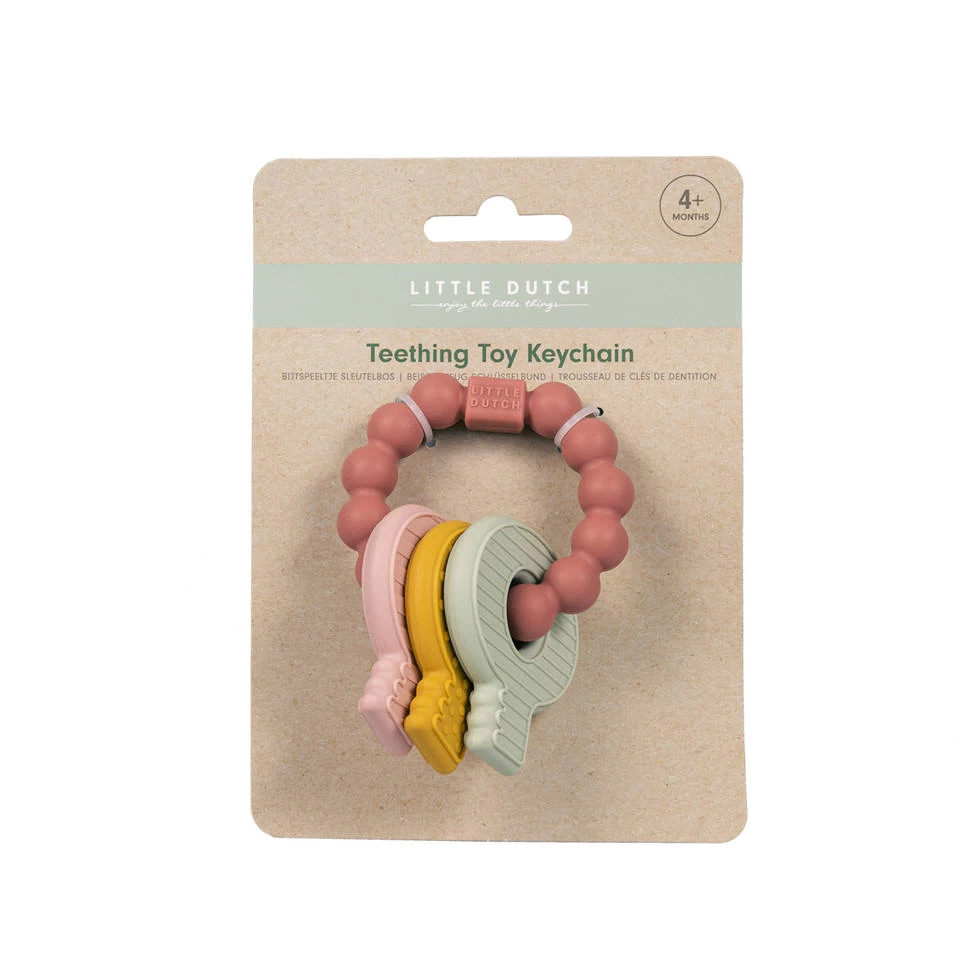 Little Dutch Sleutelbos Bijtspeeltje - Roze 7 Little Dutch Sleutelbos Bijtspeeltje - Roze - Afbeelding 5