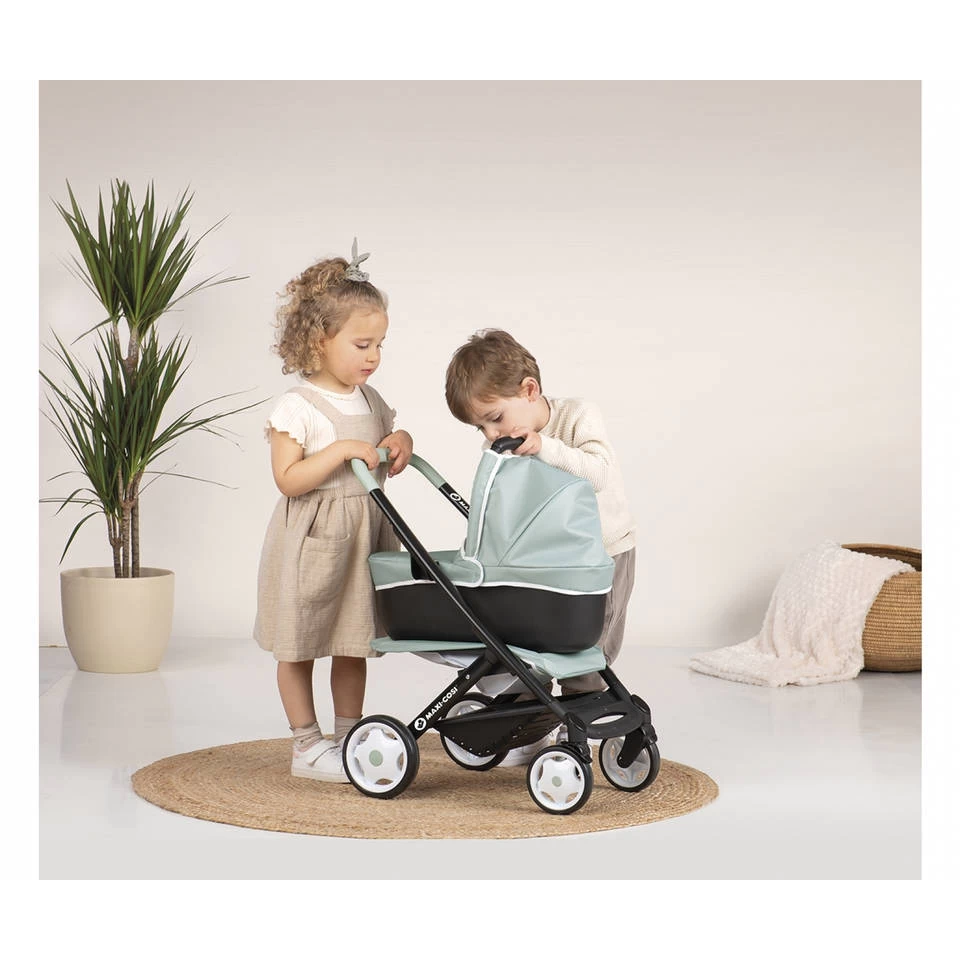 Smoby Maxi Cosi En Quinny Combi 3 In 1 Poppenwagen - Groen 5 Smoby Maxi Cosi En Quinny Combi 3 In 1 Poppenwagen - Groen - Afbeelding 3