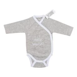 No Brand VIB Hello World Rompertje - Grijs/wit