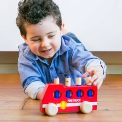 No Brand New Classic Toys Houten Pop-up Brandweerauto -Speelgoed 1997129 07381b5c