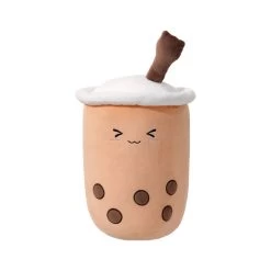 Miniso Pluchen Milk Tea Met Rietje - Bruin