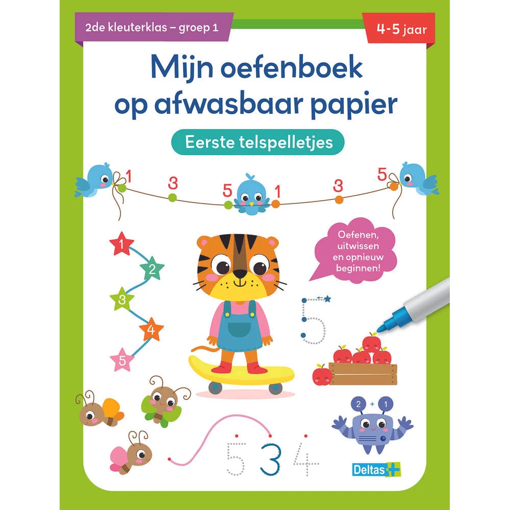 No Brand Mijn Oefenboek Op Afwasbaar Papier Eerste Telspelletjes - 4 Tot 5 Jaar 3 No Brand Mijn Oefenboek Op Afwasbaar Papier Eerste Telspelletjes - 4 Tot 5 Jaar